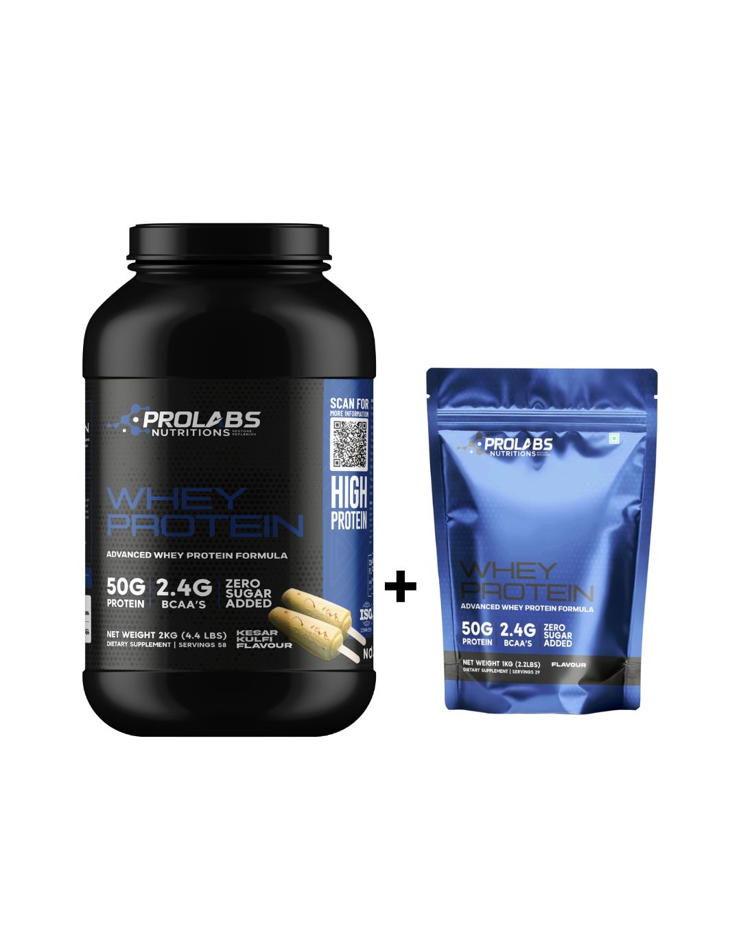 [COMBO] : PROLABS WHEY PROTEIN 2 KG KESAR KULFI @ 4900 Rs+ PROLABS WHEY PROTEIN 1 KG KESAR KULFI @ 1 Rs