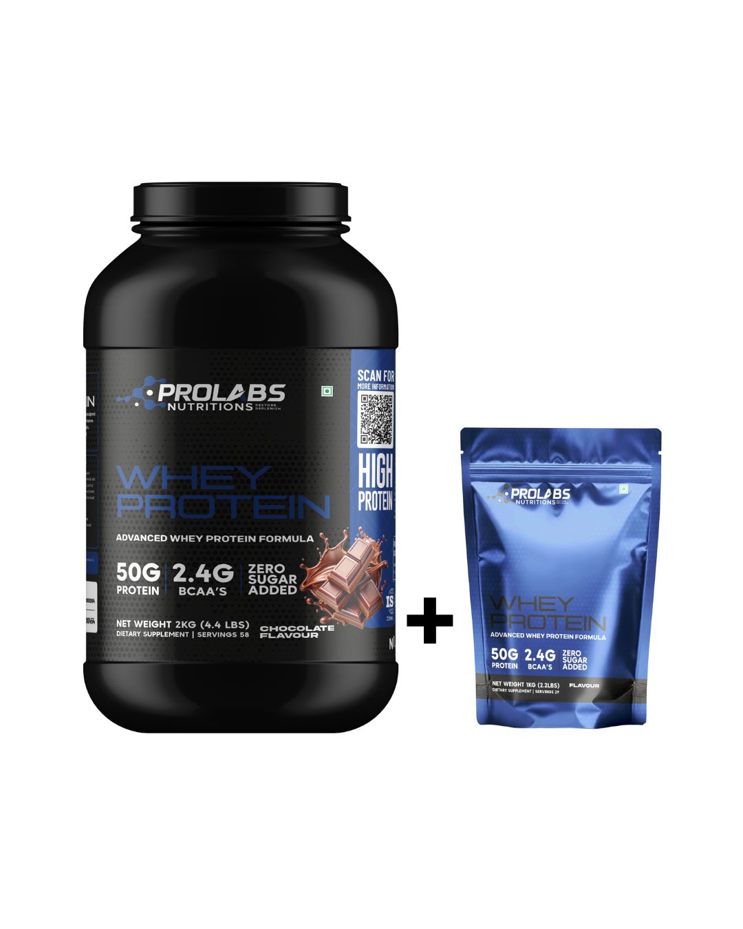 [COMBO] : PROLABS WHEY PROTEIN 2 KG CHOCOLATE  @ 4900 Rs + PROLABS WHEY PROTEIN 1 KG CHOCOLATE  @ 1 Rs