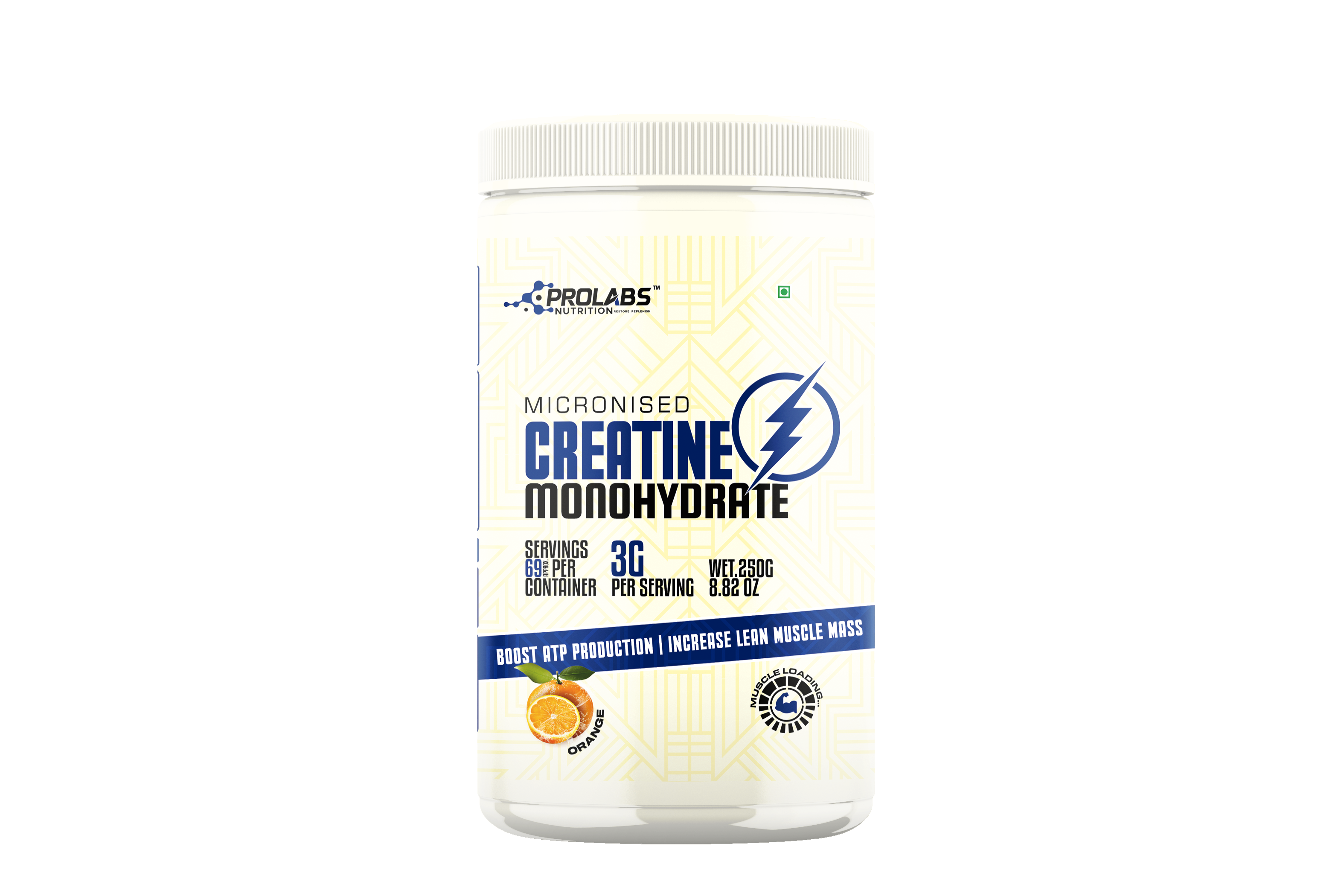 PROLABS NUTRITION MICRONISED CREATINE MONOHYDRATE ORANGE